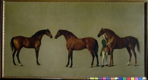 Whistlejacket and Two Other Stallions with Simon Cobb, the Groom